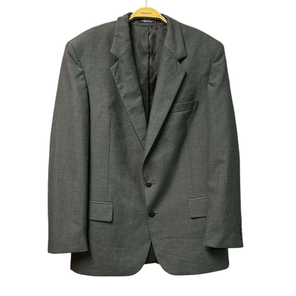 The Delta Collection Men’s Wool-Blend Two-Button Gray Suit Coat Jacket Size 42L